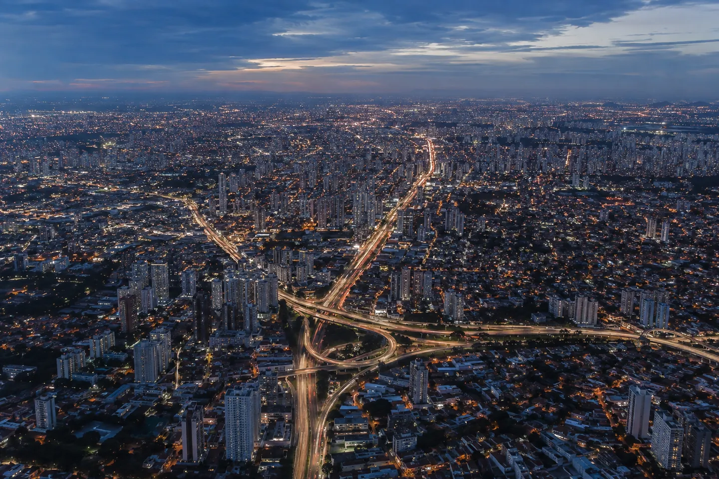 Vista da Grande São Paulo representando a Zona Leste